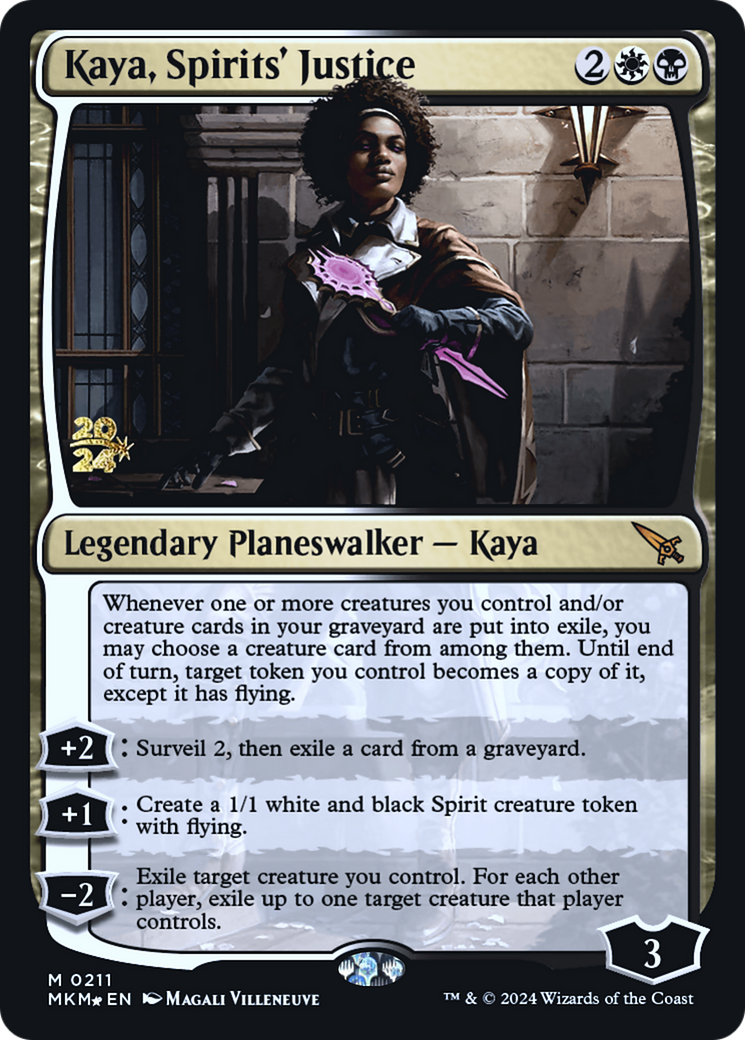 Kaya, Spirits' Justice [Murders at Karlov Manor Prerelease Promos] | Tacoma Games