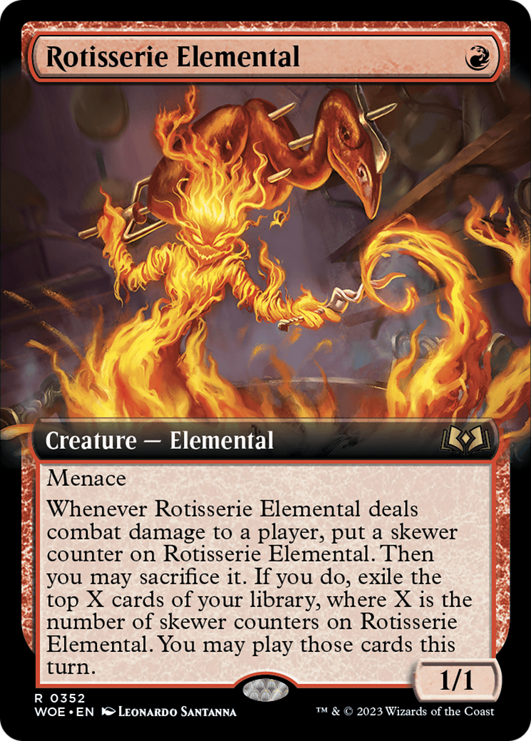 Rotisserie Elemental (Extended Art) [Wilds of Eldraine] | Tacoma Games