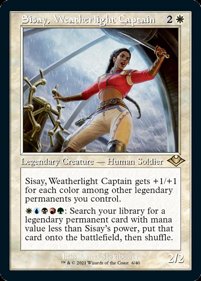 Sisay, Weatherlight Captain (Retro Foil Etched) [Modern Horizons] | Tacoma Games