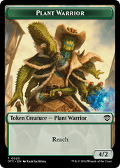 Plant Warrior // Plant Double-Sided Token [Outlaws of Thunder Junction Commander Tokens] | Tacoma Games