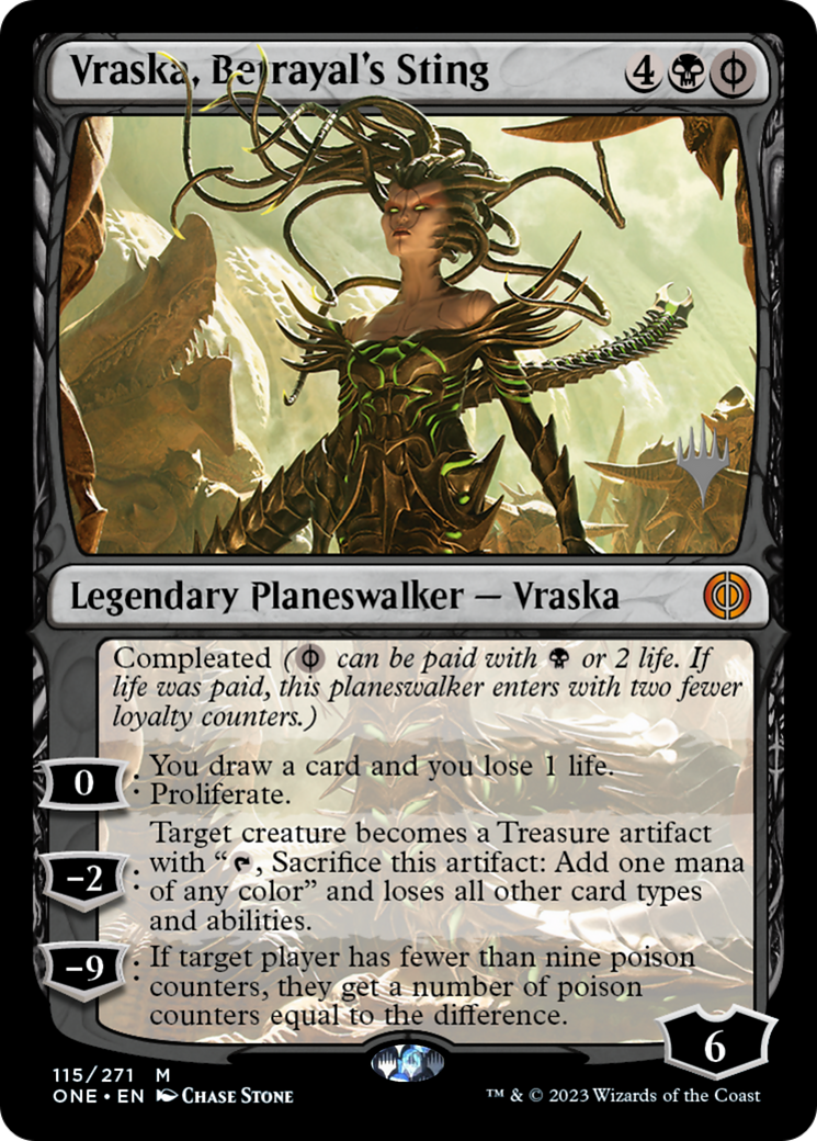 Vraska, Betrayal's Sting (Promo Pack) [Phyrexia: All Will Be One Promos] | Tacoma Games