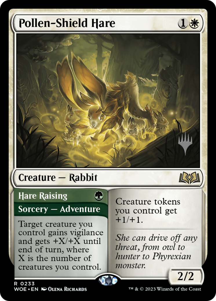 Pollen-Shield Hare // Hare Raising (Promo Pack) [Wilds of Eldraine Promos] | Tacoma Games