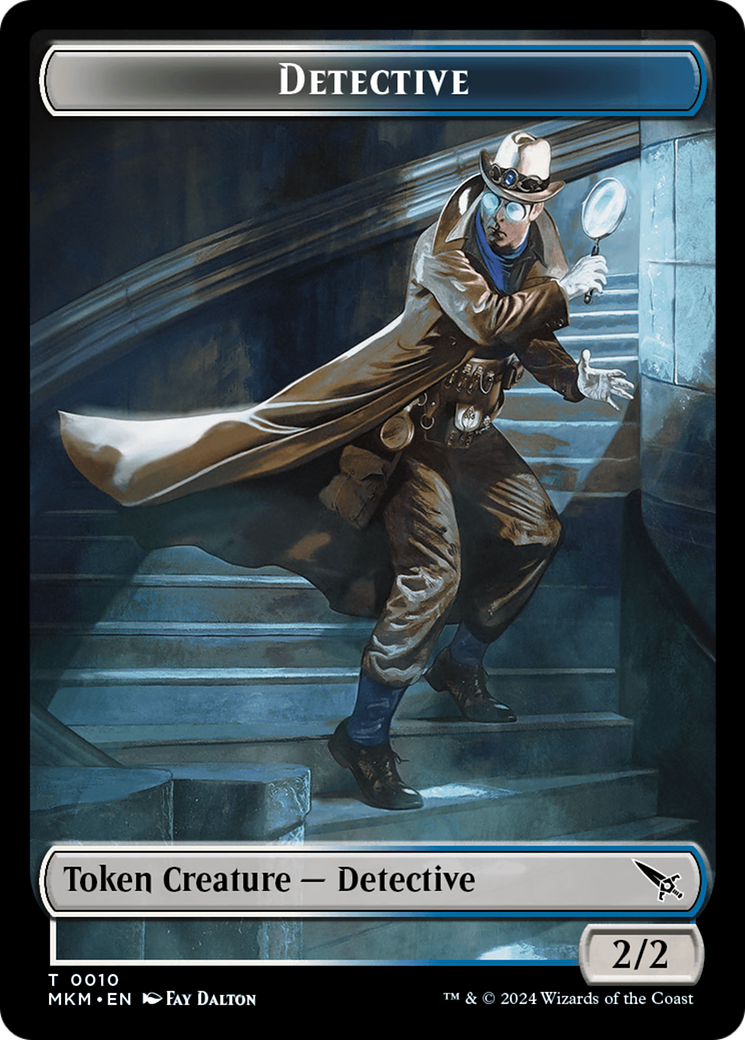 Detective // Spirit Double-Sided Token [Murders at Karlov Manor Tokens] | Tacoma Games