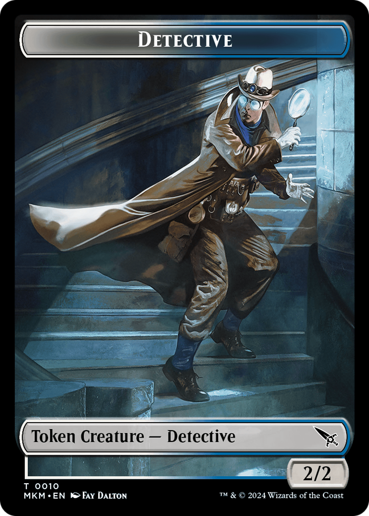 Detective // Human Double-Sided Token [Murders at Karlov Manor Tokens] | Tacoma Games