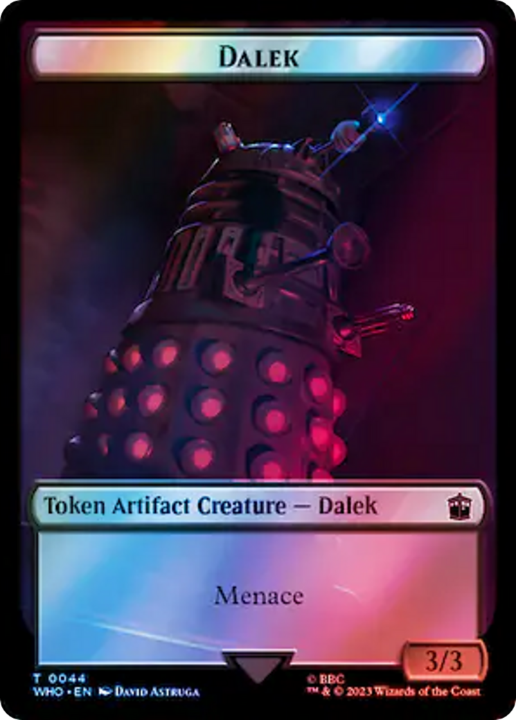 Dalek // Beast Double-Sided Token (Surge Foil) [Doctor Who Tokens] | Tacoma Games