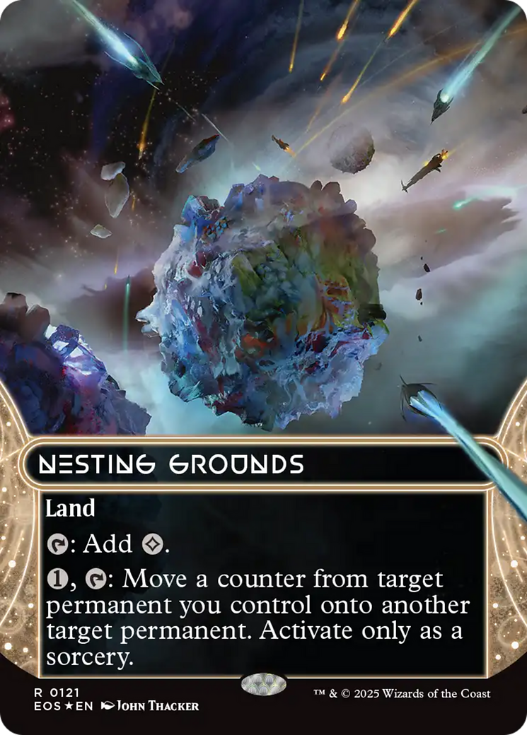 Nesting Grounds (0121) (Borderless) (Galaxy Foil) [Edge of Eternities: Stellar Sights] | Tacoma Games