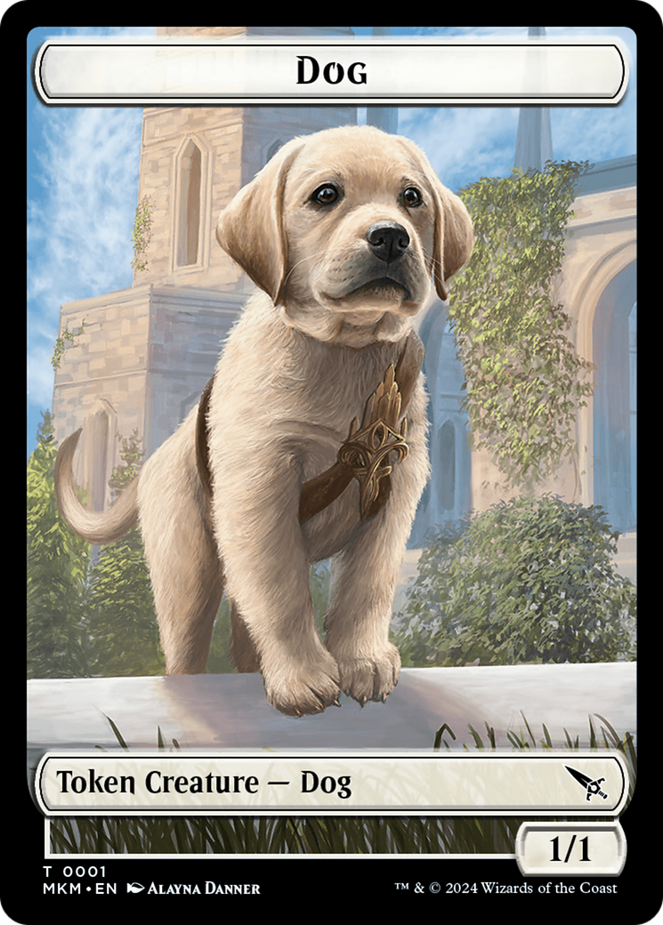 Detective // Dog Double-Sided Token [Murders at Karlov Manor Tokens] | Tacoma Games