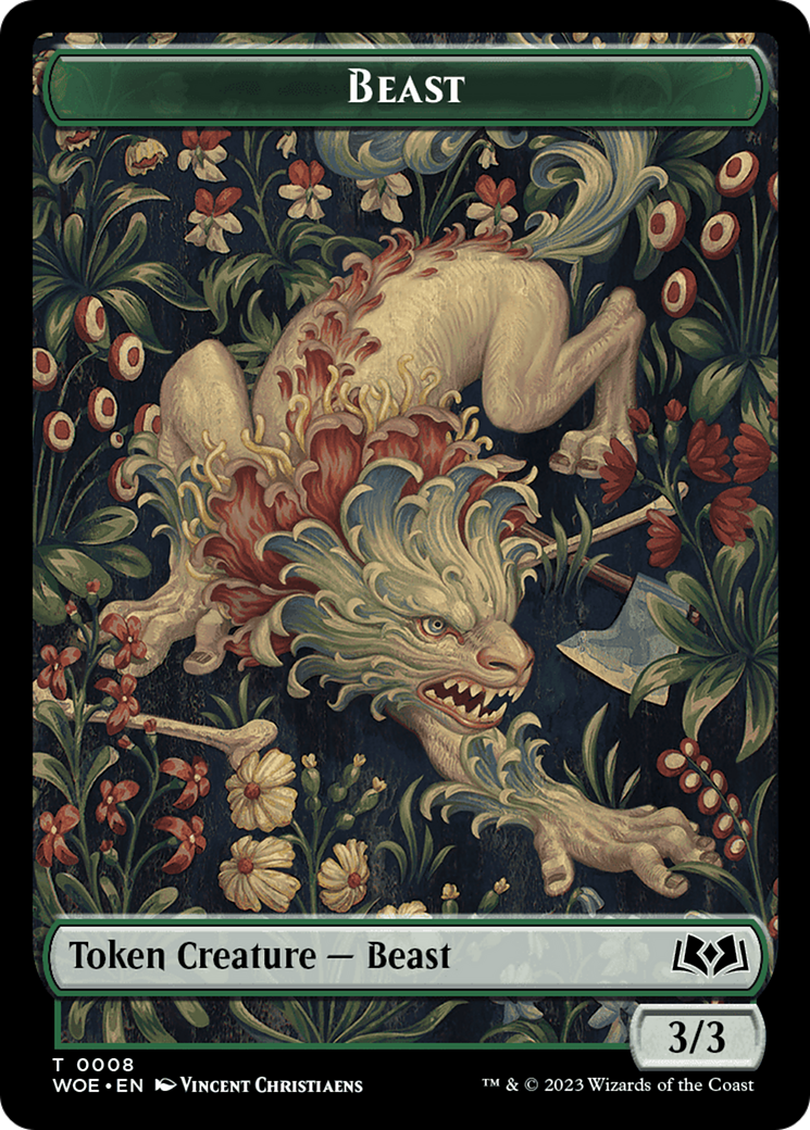 Beast Token [Wilds of Eldraine Tokens] | Tacoma Games