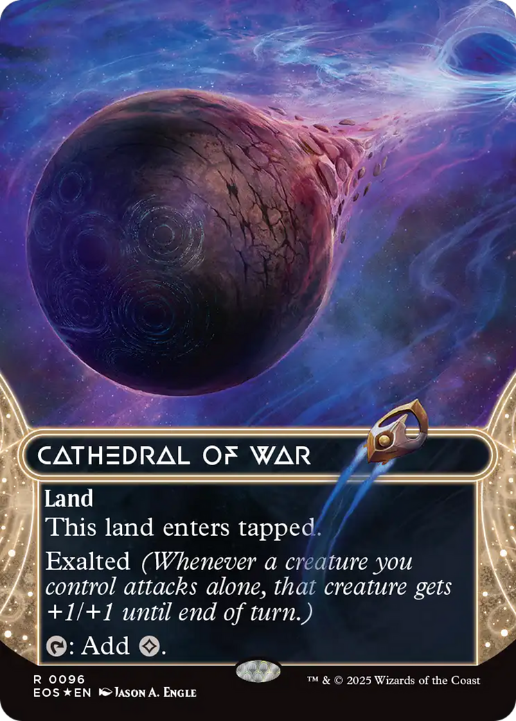 Cathedral of War (0096) (Borderless) (Galaxy Foil) [Edge of Eternities: Stellar Sights] | Tacoma Games