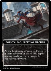 Bounty: Paq, Fleeting Filcher // Bounty Rules Double-Sided Token [Outlaws of Thunder Junction Commander Tokens] | Tacoma Games