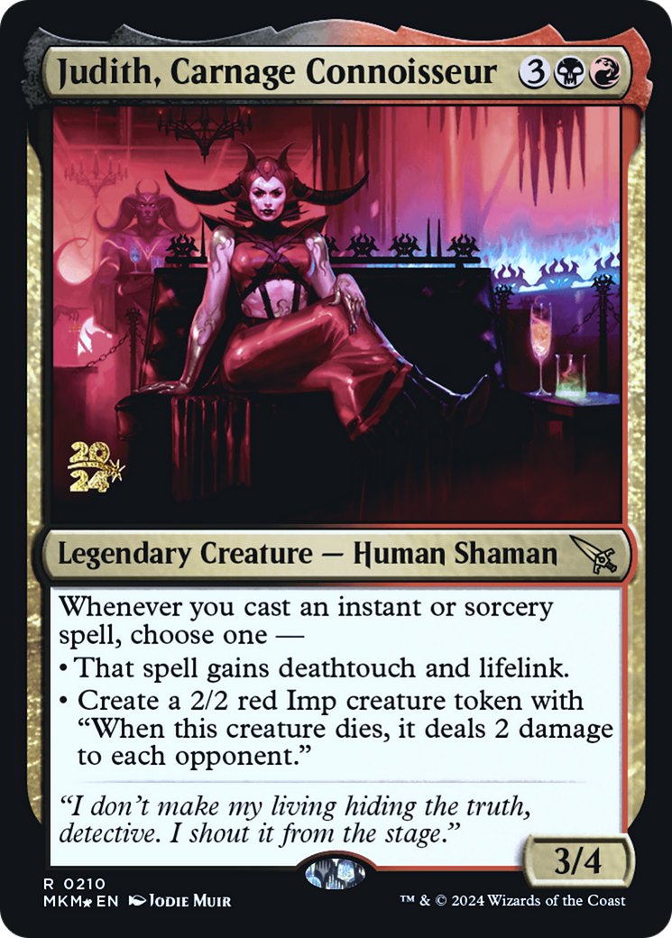 Judith, Carnage Connoisseur [Murders at Karlov Manor Prerelease Promos] | Tacoma Games