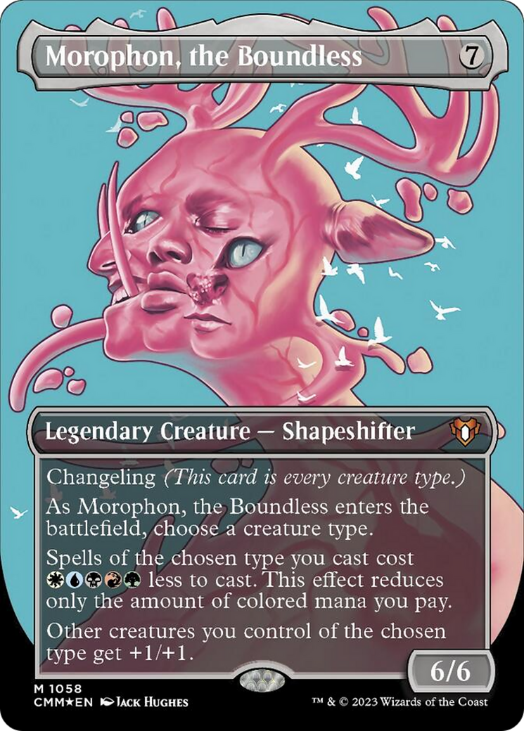 Morophon, the Boundless (Borderless Textured Foil Frame Break) [Commander Masters] | Tacoma Games