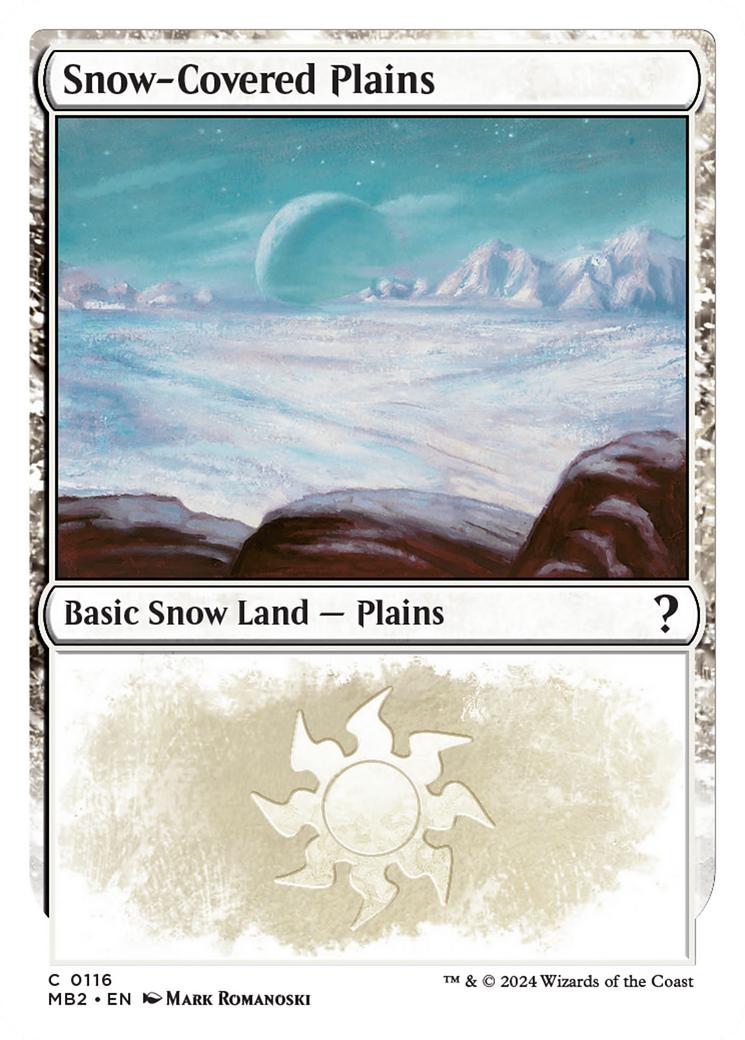 Snow-Covered Plains (White Border) [Mystery Booster 2] | Tacoma Games