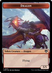 Saproling // Dragon (0021) Double-Sided Token [Commander Masters Tokens] | Tacoma Games