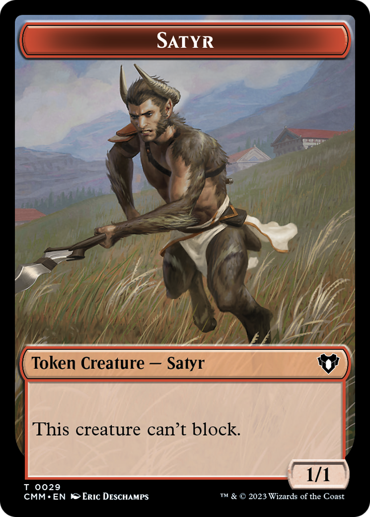 Satyr Token [Commander Masters Tokens] | Tacoma Games