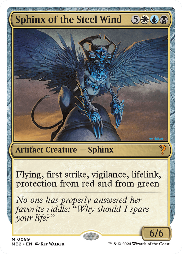 Sphinx of the Steel Wind (White Border) [Mystery Booster 2] | Tacoma Games