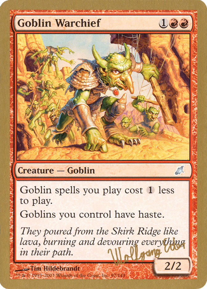 Goblin Warchief (Wolfgang Eder) [World Championship Decks 2003] | Tacoma Games