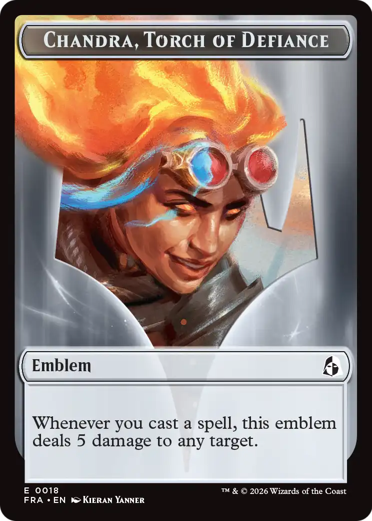 Chandra, Chill of Compliance // Chandra, Torch of Defiance Double-Sided Token [Reality Fracture Tokens] | Tacoma Games