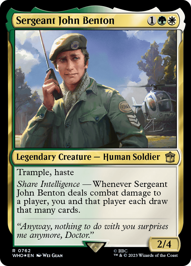 Sergeant John Benton (Surge Foil) [Doctor Who] | Tacoma Games