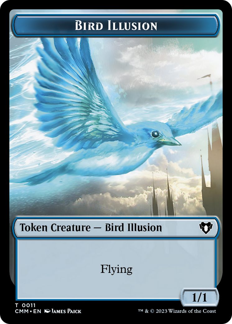 Spirit (0039) // Bird Illusion Double-Sided Token [Commander Masters Tokens] | Tacoma Games