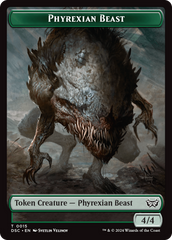 Phyrexian Beast //Manifest Double-Sided Token [Duskmourn: House of Horror Commander Tokens] | Tacoma Games