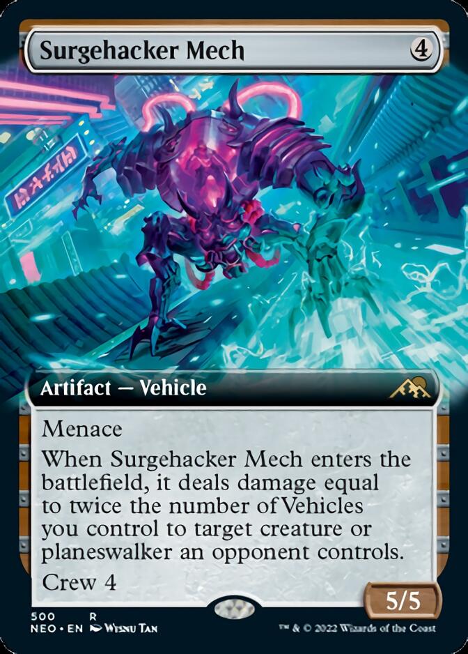 Surgehacker Mech (Extended Art) [Kamigawa: Neon Dynasty] | Tacoma Games