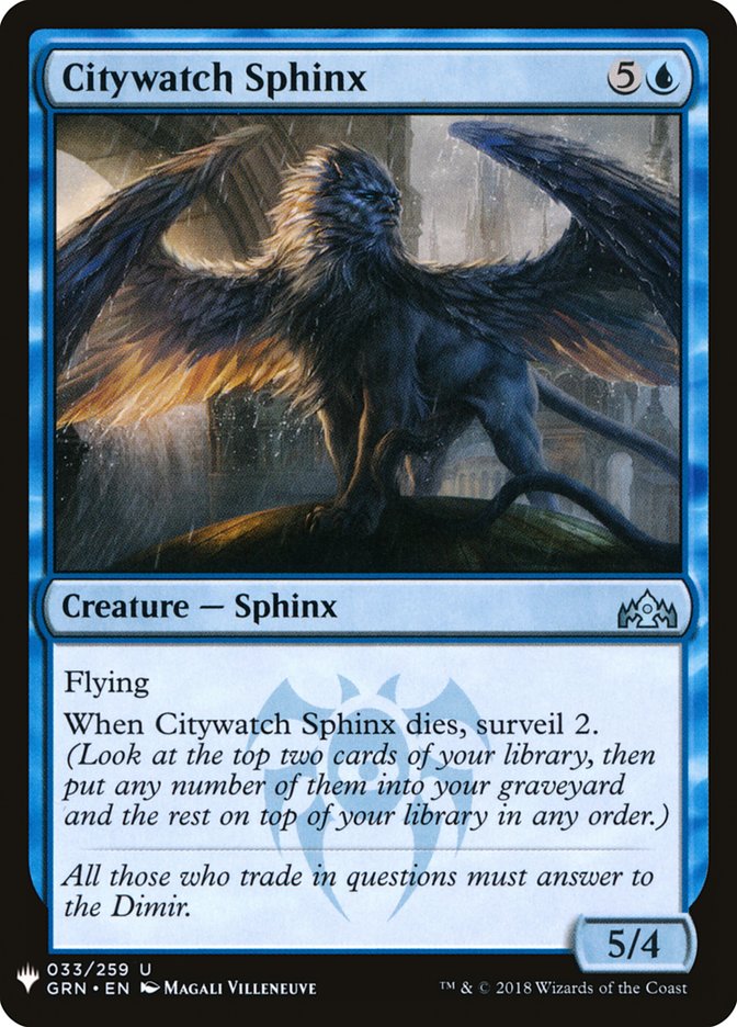 Citywatch Sphinx [Mystery Booster] | Tacoma Games