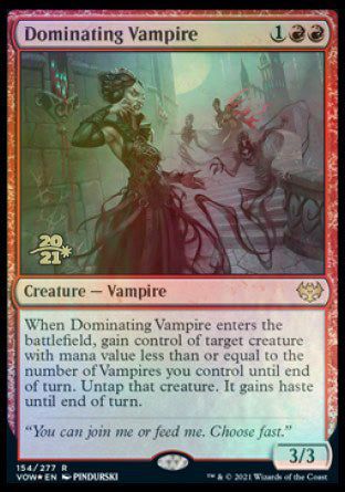 Dominating Vampire [Innistrad: Crimson Vow Prerelease Promos] | Tacoma Games