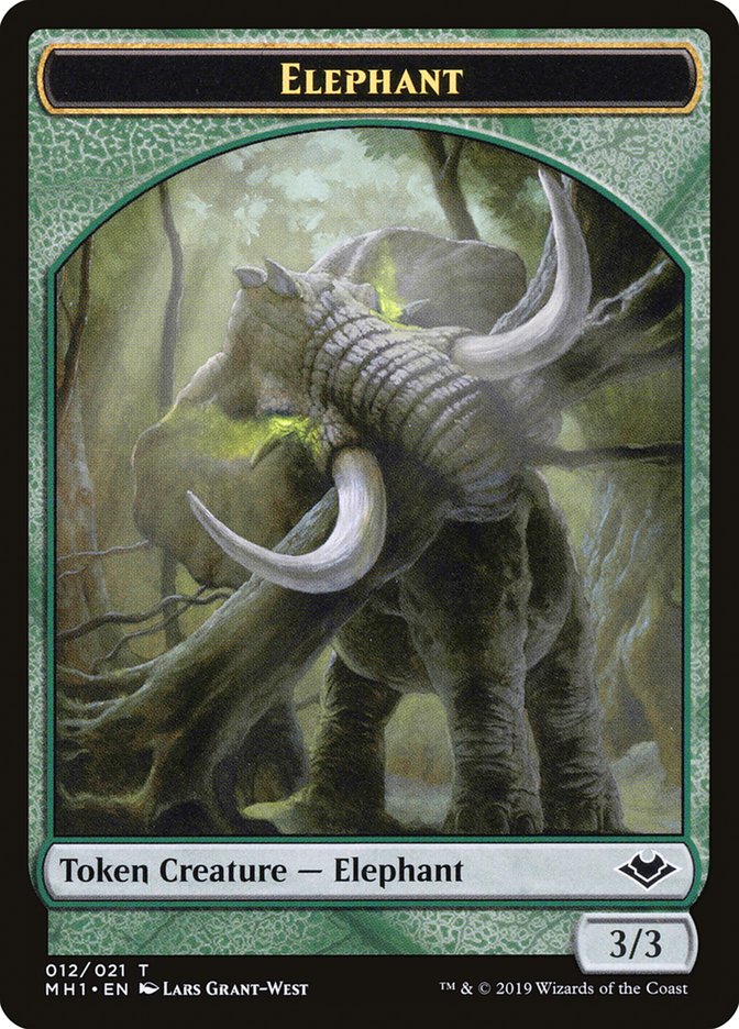 Goblin (010) // Elephant (012) Double-Sided Token [Modern Horizons Tokens] | Tacoma Games