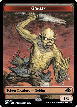 Goblin // Cat (008) Double-Sided Token [Dominaria Remastered Tokens] | Tacoma Games