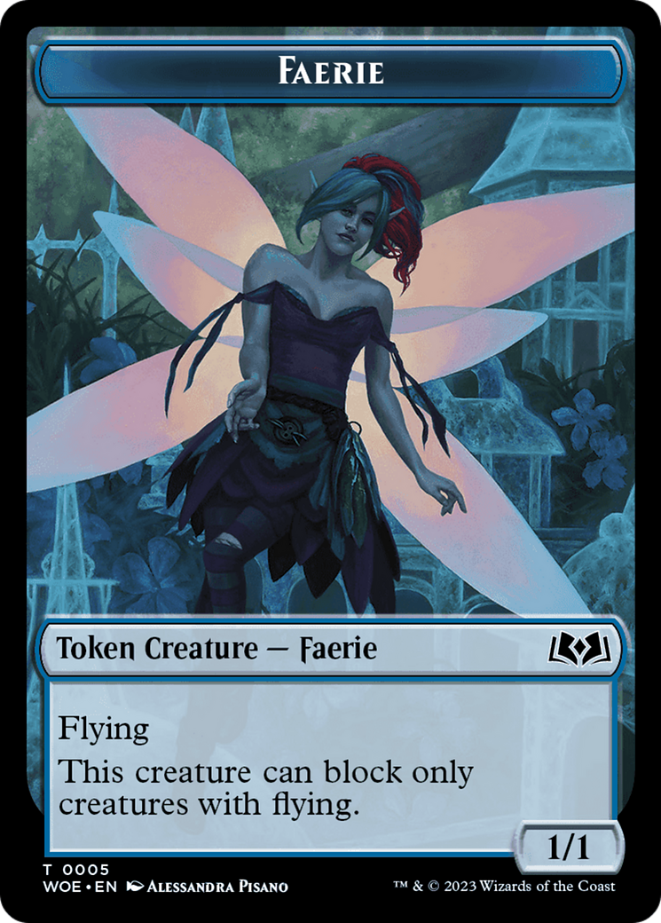 Faerie // Food (0011) Double-Sided Token [Wilds of Eldraine Tokens] | Tacoma Games