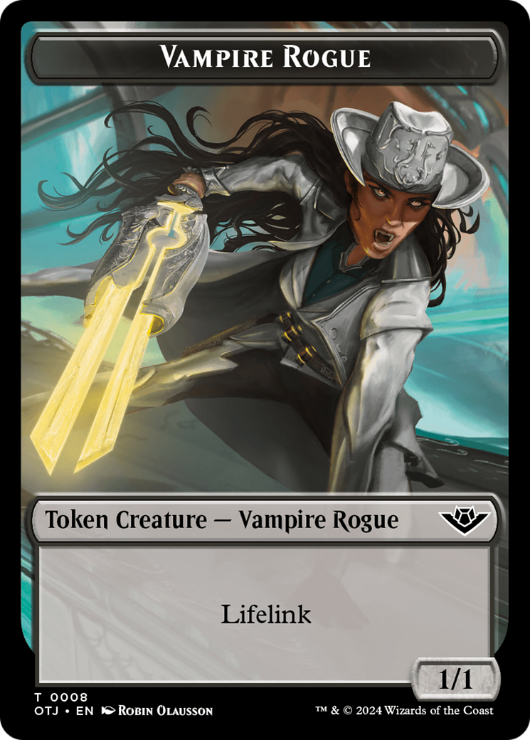 Vampire Rogue // Plot Double-Sided Token [Outlaws of Thunder Junction Tokens] | Tacoma Games