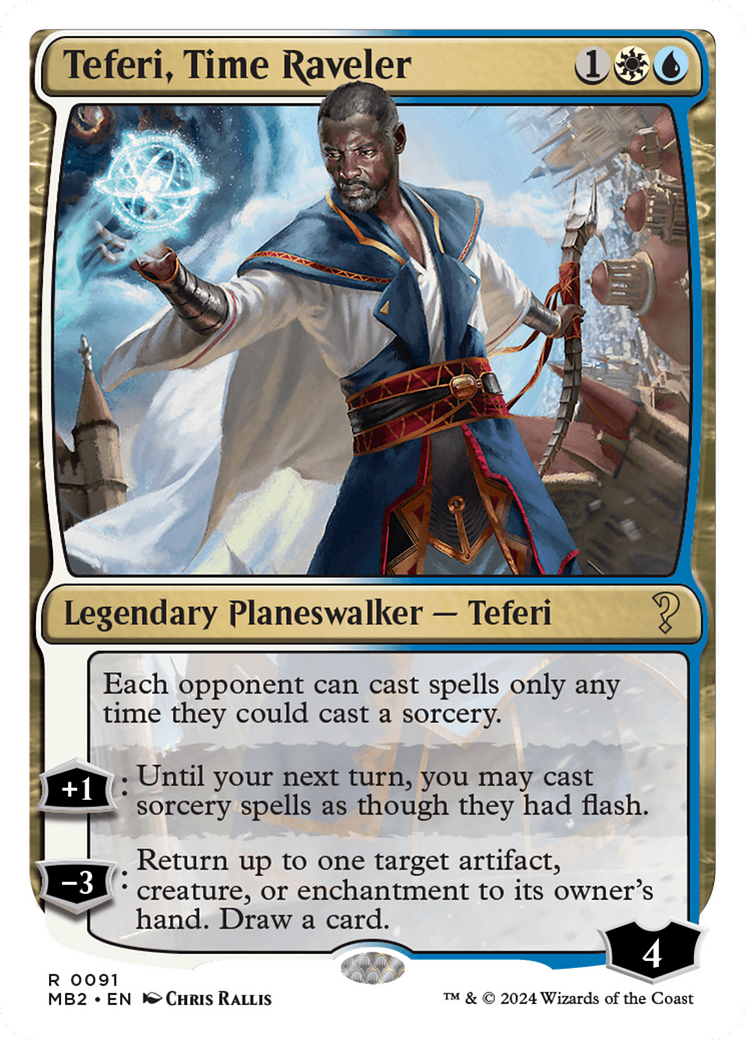 Teferi, Time Raveler (White Border) [Mystery Booster 2] | Tacoma Games