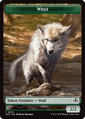 Wolf (0018) // Emblem - Arlinn, Embraces by the Moon Double-Sided Token [Innistrad Remastered Tokens] | Tacoma Games