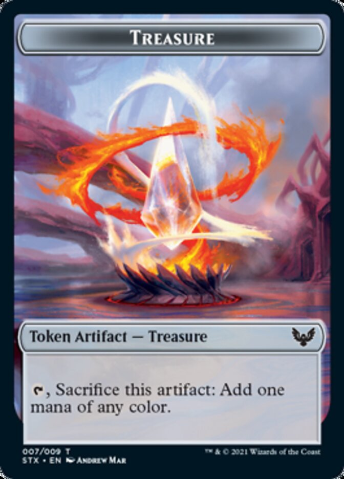 Inkling // Treasure Double-Sided Token [Strixhaven: School of Mages Tokens] | Tacoma Games