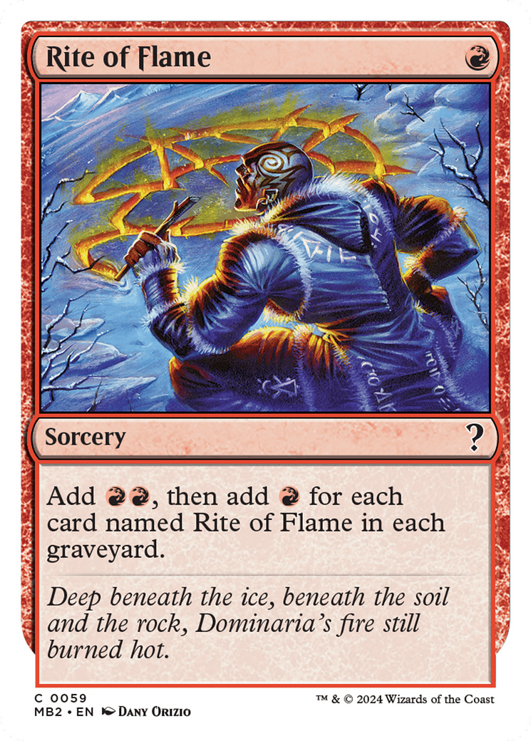 Rite of Flame (White Border) [Mystery Booster 2] | Tacoma Games