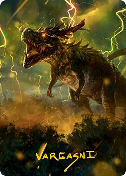 Thrasta, Tempest's Roar Art Card (42) (Gold-Stamped Signature) [Modern Horizons 2 Art Series] | Tacoma Games