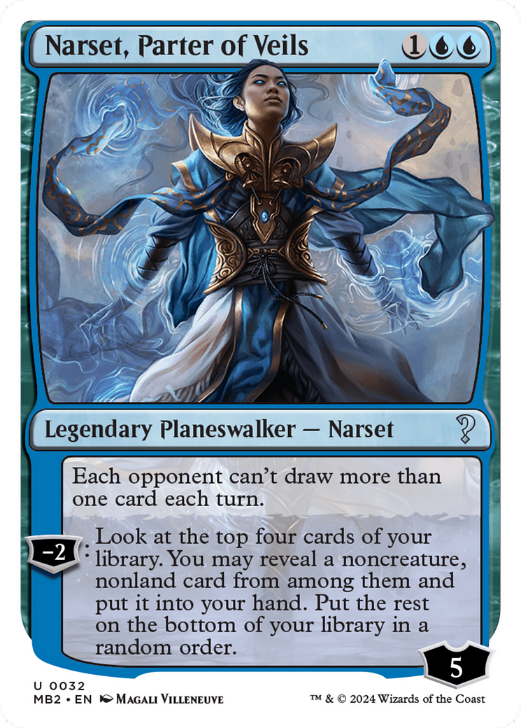 Narset, Parter of Veils (White Border) [Mystery Booster 2] | Tacoma Games