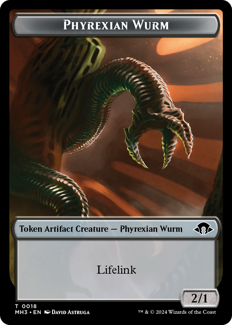 Phyrexian Wurm Token (0018) [Modern Horizons 3 Tokens] | Tacoma Games