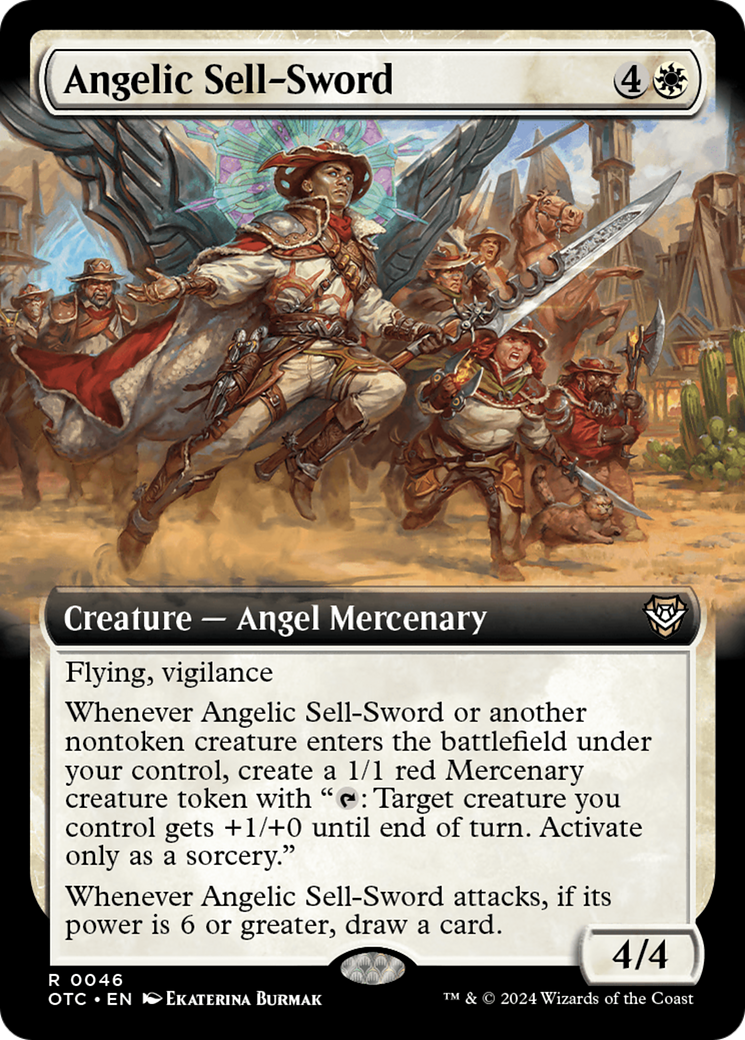 Angelic Sell-Sword (Extended Art) [Outlaws of Thunder Junction Commander] | Tacoma Games