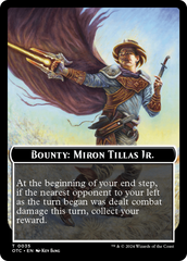 Bounty: Miron Tillas Jr. // Bounty Rules Double-Sided Token [Outlaws of Thunder Junction Commander Tokens] | Tacoma Games