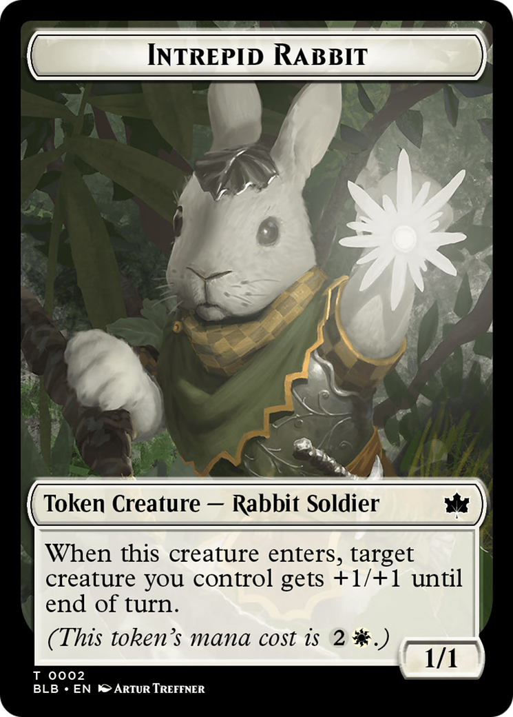 Intrepid Rabbit Token [Bloomburrow Tokens] | Tacoma Games