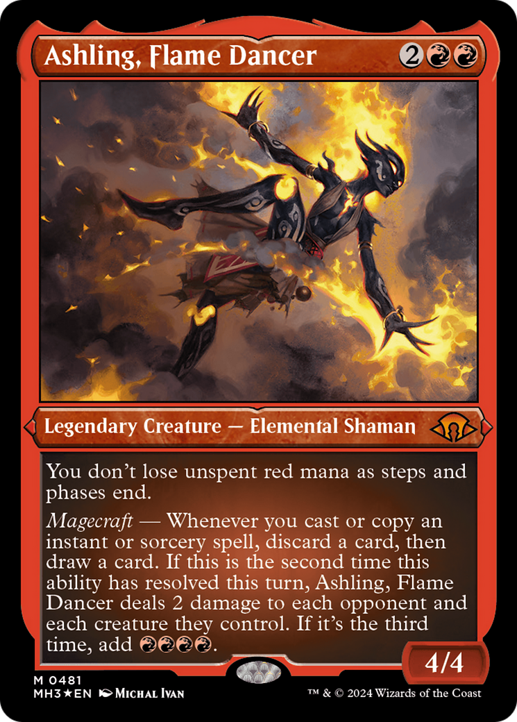 Ashling, Flame Dancer (Foil Etched) [Modern Horizons 3] | Tacoma Games