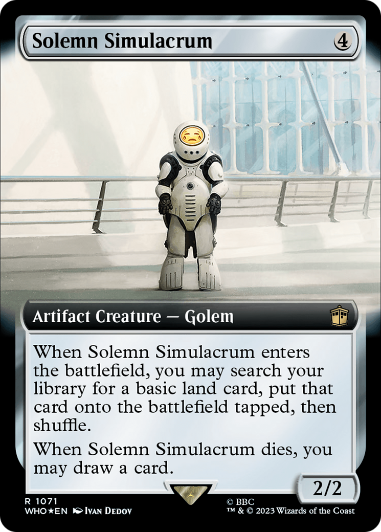 Solemn Simulacrum (Extended Art) (Surge Foil) [Doctor Who] | Tacoma Games