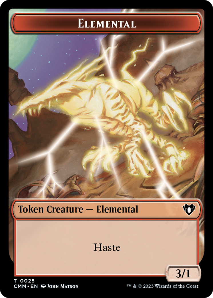 Thopter // Elemental (0025) Double-Sided Token [Commander Masters Tokens] | Tacoma Games