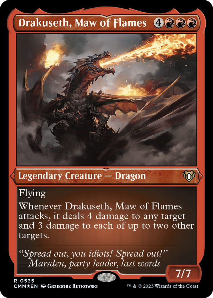 Drakuseth, Maw of Flames (Foil Etched) [Commander Masters] | Tacoma Games