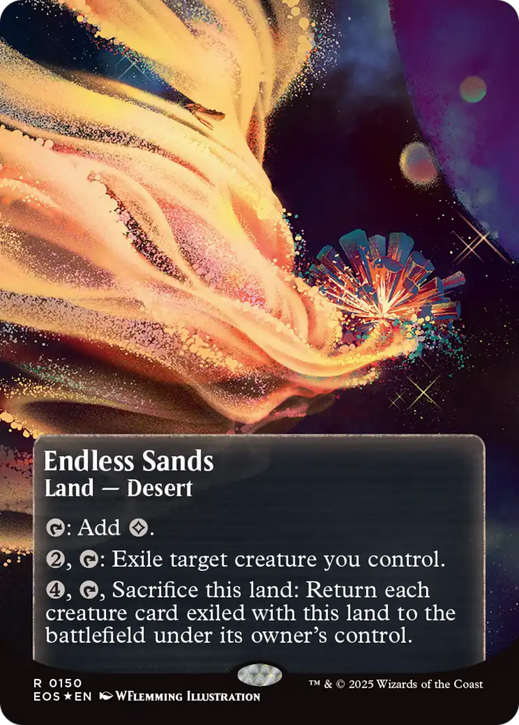 Endless Sands (0150) (Borderless) (Galaxy Foil) [Edge of Eternities: Stellar Sights] | Tacoma Games