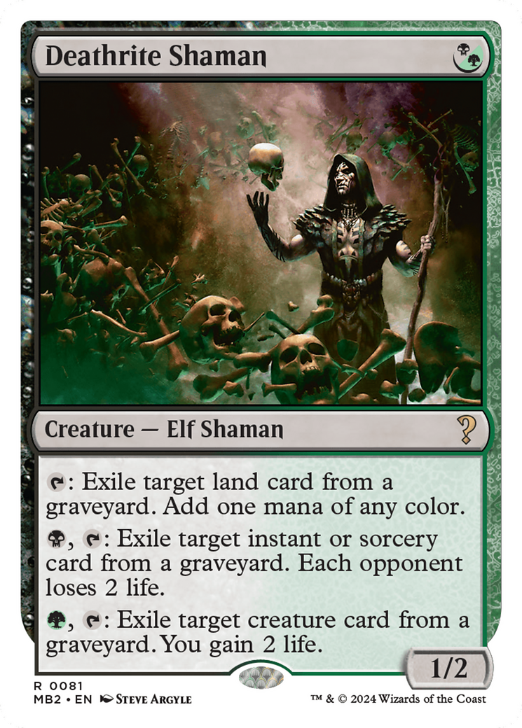 Deathrite Shaman (White Border) [Mystery Booster 2] | Tacoma Games