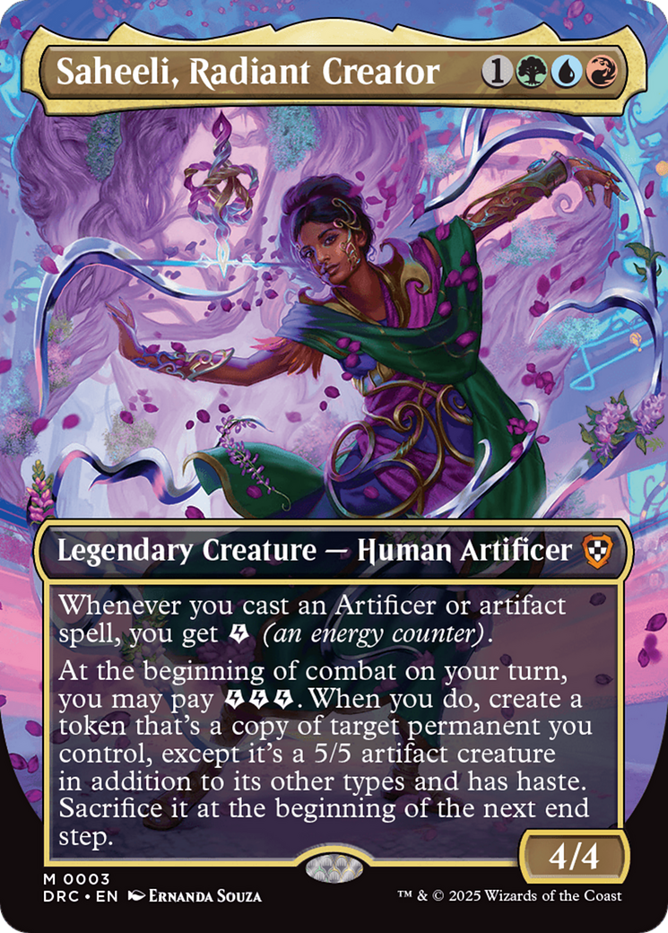 Saheeli, Radiant Creator (Borderless) [Aetherdrift Commander] | Tacoma Games