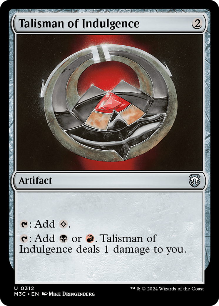 Talisman of Indulgence [Modern Horizons 3 Commander] | Tacoma Games